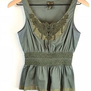 Anthropologie Fei 100% Silk Trim Top Size 2